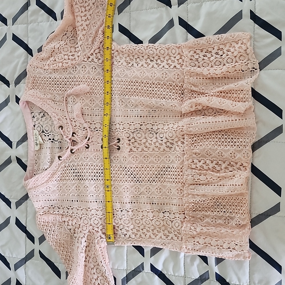 Style & Co. Blush Crochet Top - Picture 3 of 4